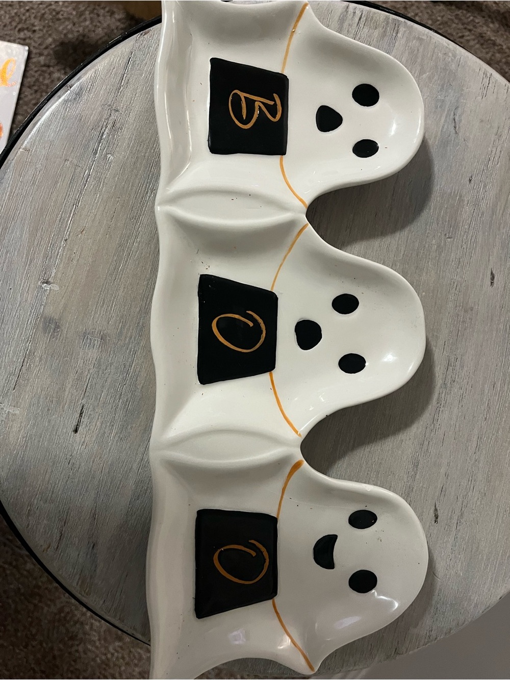 Halloween plate that could be used for appetizers, candy or anything else!